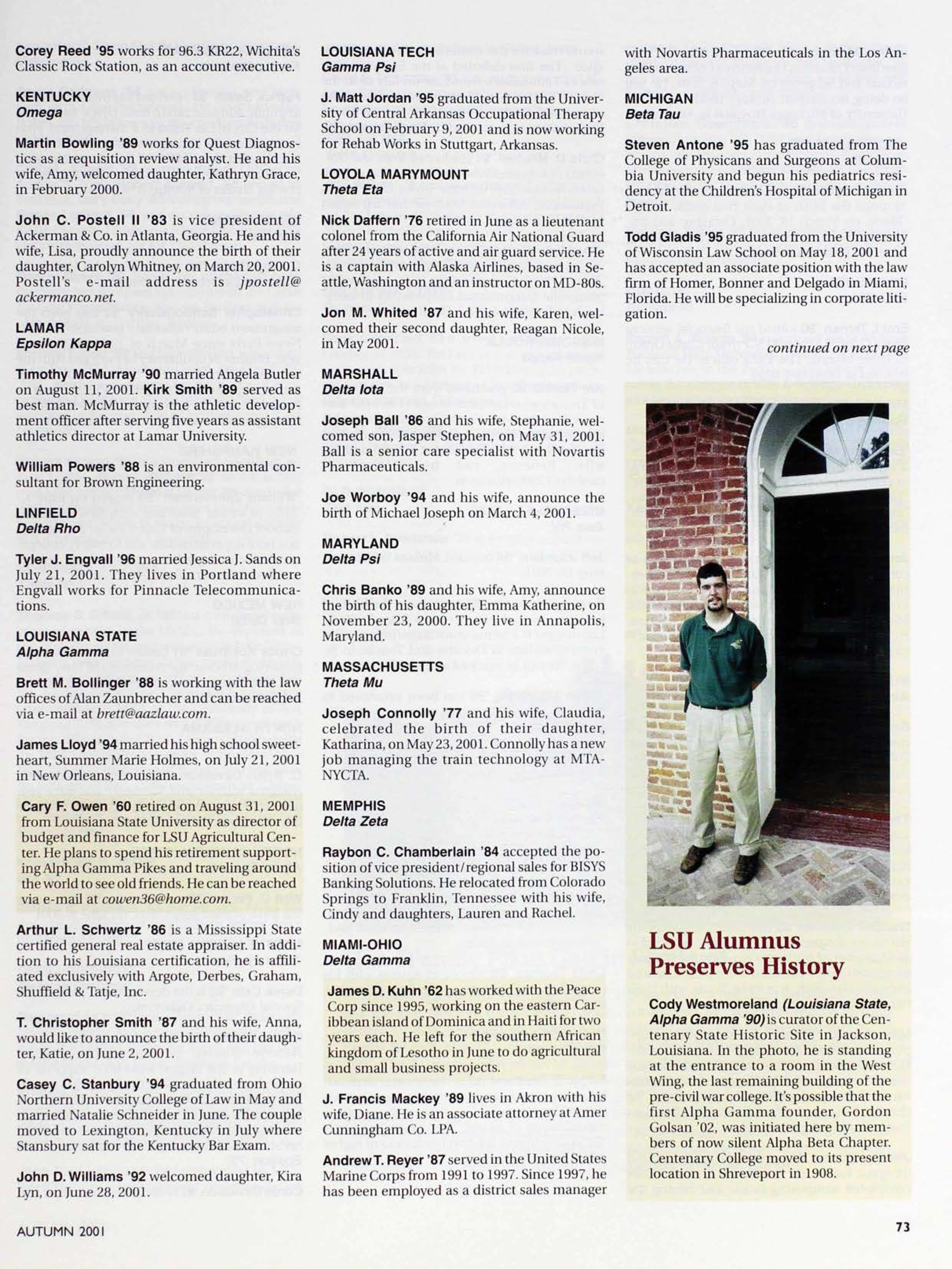 LSU Alumnus Preserves History